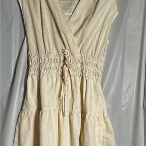 MELLODAY Cream Sleeveless Midi Dress
